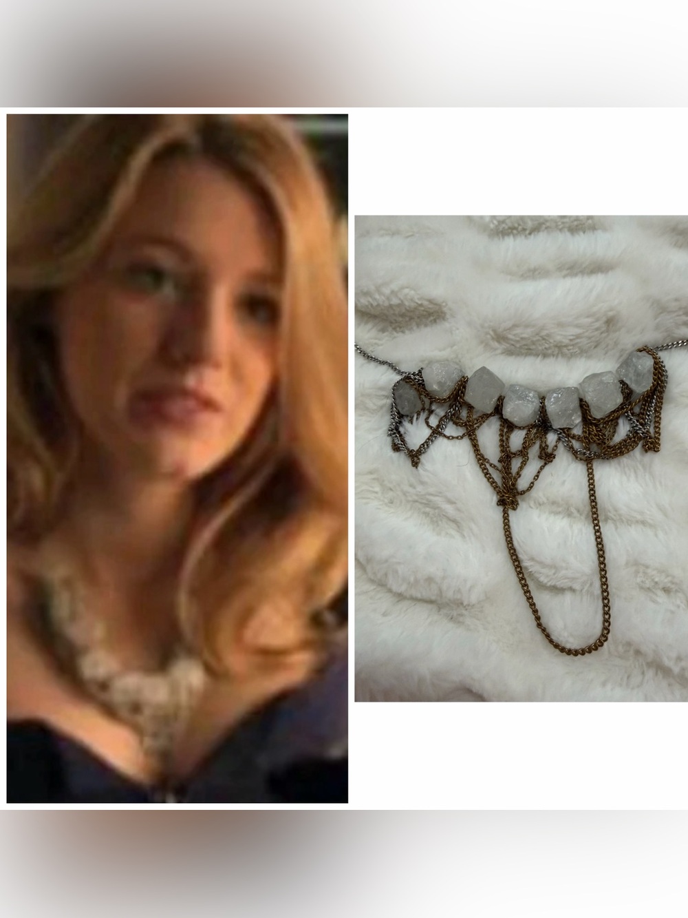 Gemma Redux Quartz Crystal Necklace ASO Serena Van Der Woodsen